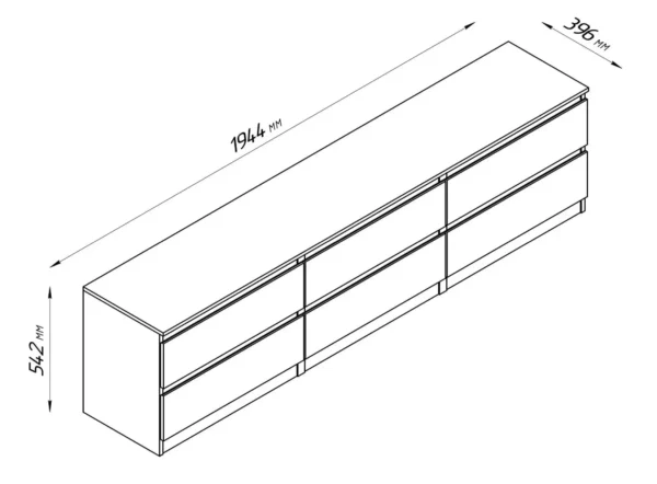 Тумба CASTOR 6 (белая). Подставка под телевизор 1